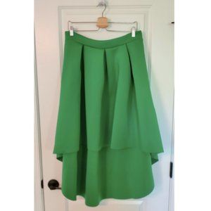 Green High-Low Skirt